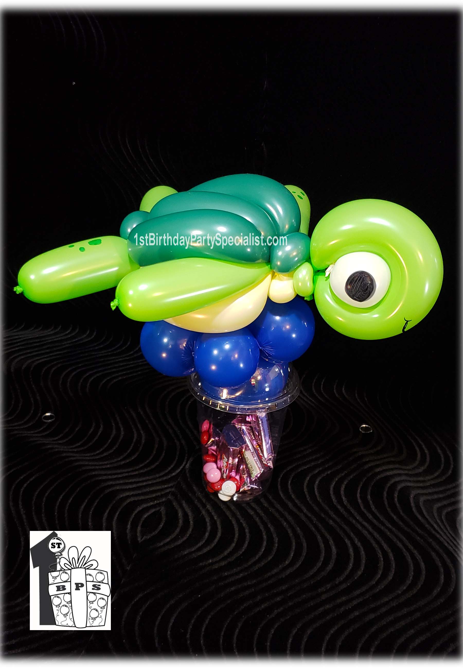 Turtle Balloon Candy Cup for birthday party