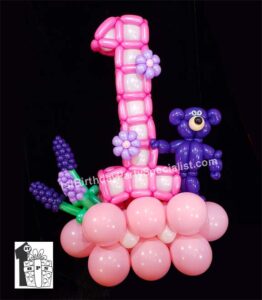 1st birthday party teddy bear balloon decoration