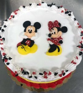 Plush Horse Ice Cream 1st Birthday Party Cake Mickey and Minnie