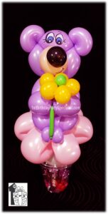 Teddy Bear Balloon Candy Cup by balloon artist Dale Obrochta