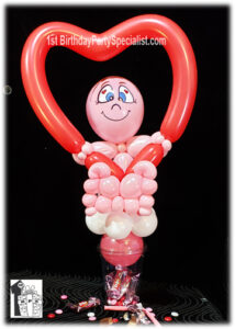 Valentines Day balloon candy cup for valentines day present